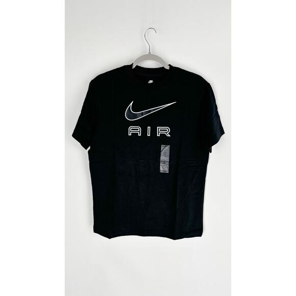 Nike Air Short Sleeve Boyfriend T Shirt Black Womens Size XS New Loose Tee - Picture 2 of 7